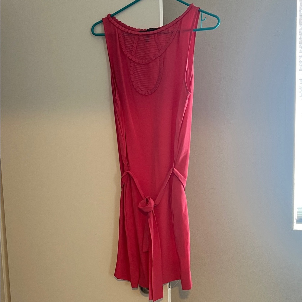 BCBGMaxAzria Vibrant Pink Textured Dress